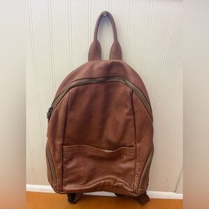 Brown Leather Backpack